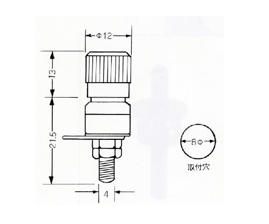 Terminal Red 8Φ Hole Panel Insulated TM052 Red 1pc