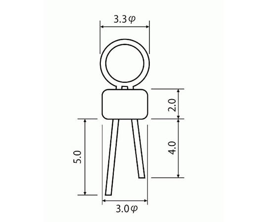 オシロプローブ用チェック端子 1.0Φ穴用 赤 1パック(20個入) SLC-2G-R 1パック(20個入)