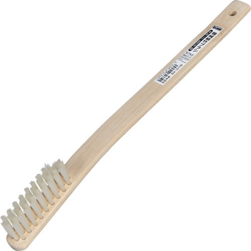 TRUSCO Mechanical Bamboo Brush, Curved Handle, Nylon, 4 Rows, TB-1714-31, 1 Piece