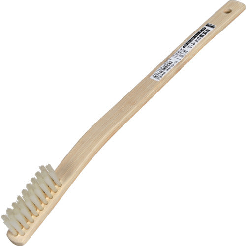 TRUSCO Mechanical Bamboo Brush, Curved Handle, Nylon, 3 Rows, TB-1704-31, 1 Piece