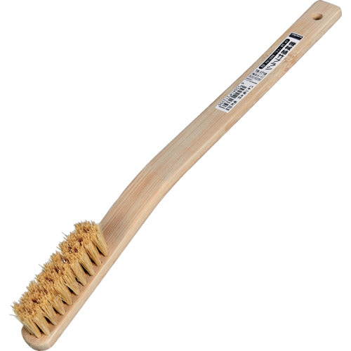 TRUSCO Mechanical Bamboo Brush, Curved Handle, Packing Bristles, 4 Rows, TB-1718, 1 Piece