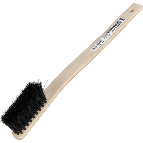TRUSCO Mechanical Bamboo Brush, Curved Handle, Horsehair, 4 Rows, Bristle Length, TB-1726, 1 Piece