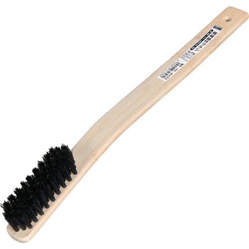TRUSCO Mechanical Bamboo Brush, Curved Handle, Pig Bristle, 5 Rows, TB-1752, 1 Piece