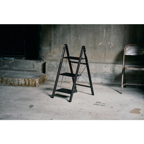 TENMA アルミ踏み台スリム3段 ブラック 812004237 1 台