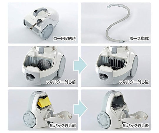 Paper bag vacuum cleaner, white ZKC-300(W) 1 unit