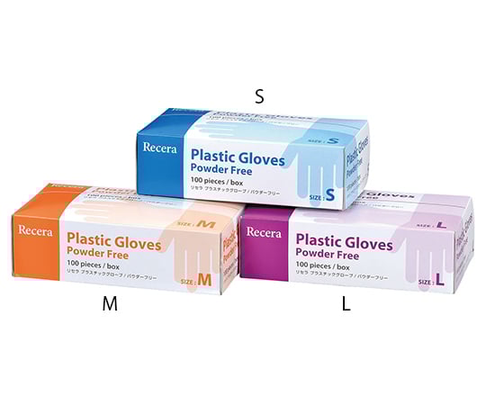 Resera Plastic Gloves (PF) L 100 pieces 1 box (100 pieces)