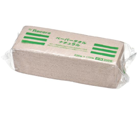 Recera ペーパータオル ナチュラル 小判 200枚×80パック入 1セット(200枚×80パック入)
