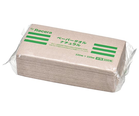 Recera ペーパータオル ナチュラル 中判 200枚 1パック(200枚入)