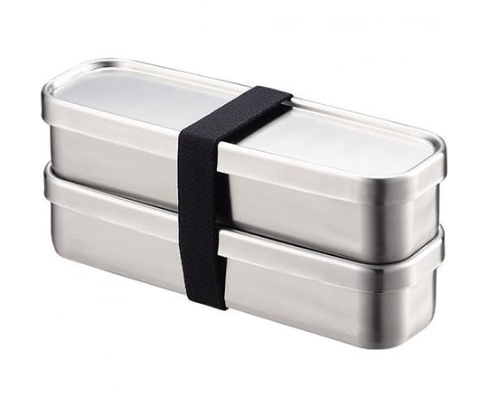 角長ランチボックス スリム2段 350mL×2 70134 1個