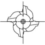 OSG ハイスラフィングエンドミル タフニックゴールド ミディアム 4刃 刃径20mm 刃長56mm 全長122mm 88670 TFGN-20 1 本
