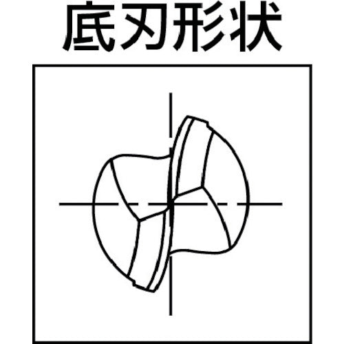 OSG 超硬エンドミルWXスーパーコート(2刃ロングネックボール)3051504 WXS-LN-EBD-R0.75X4 1 本