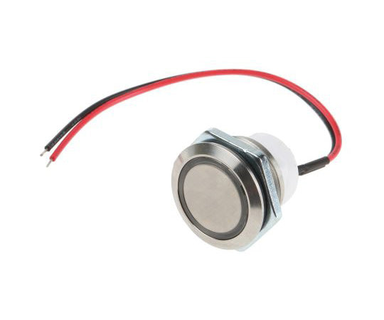 プッシュボタンスイッチ 単極単投(SPST) 250 mA @ 12 V dc モーメンタリ パネルマウント 48M 112R 1個