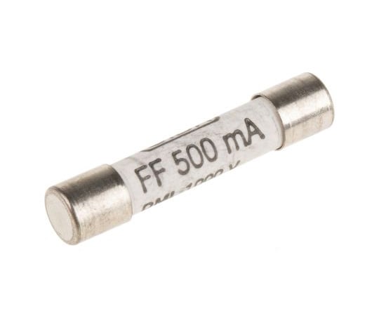 (Shiba) Ceramic tube fuse 500mA (very fast acting) 6.3x32mm 1kV ac/dc 70-172-40/0.5A 1pc