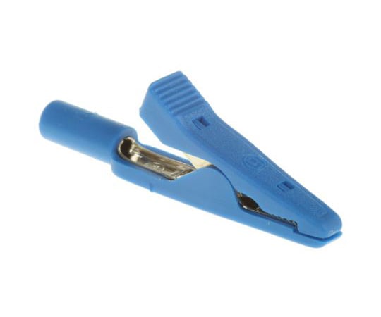ヒルシュマン わに口クリップ 青 930317802 1個