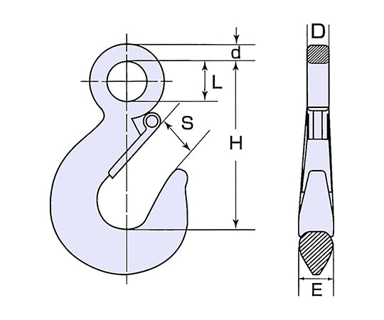 ステンレス 重量フック 留め付 S-150K 1個