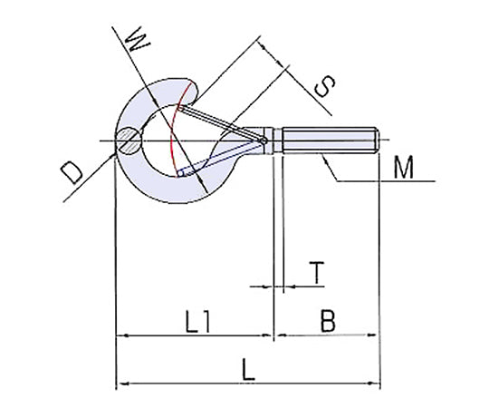 Qフックボルト #8 QFB-8 1個