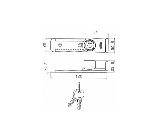窓・ぼー犯錠 シルバー No.540-S 1個/袋