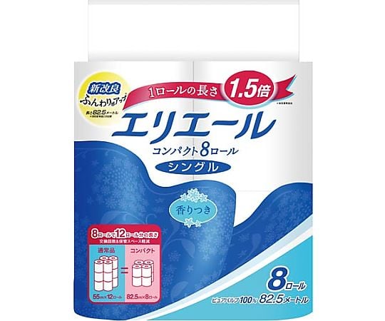 Elleair Compact Single 82.5m 8 pieces 823283 1 pack (8 pieces)