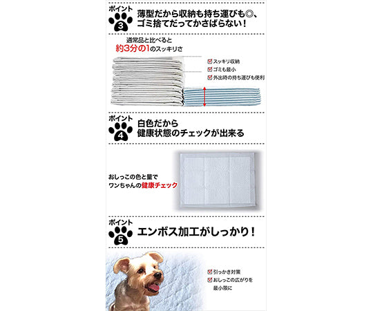 1回使い捨て 薄型ペットシーツ 日本製高分子ポリマー ワイド 100枚入 PS-100W 1袋(100枚入)