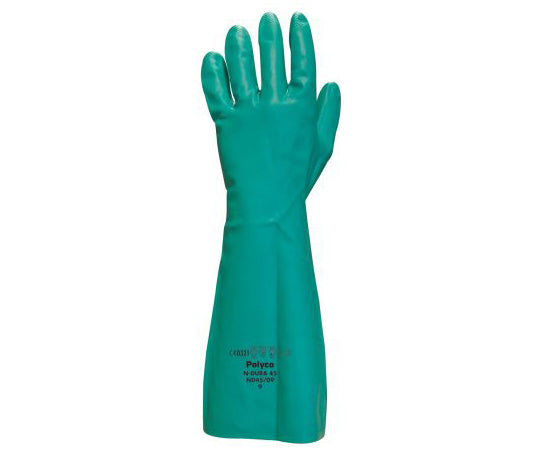 Work gloves, chemical resistant, green, ND45/10, 1 pair