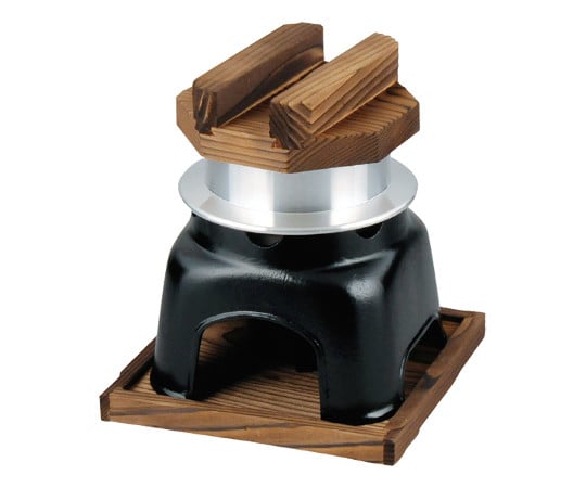 Mini Kamameshi Kamado Set Black Pot Length 5230310 1pc