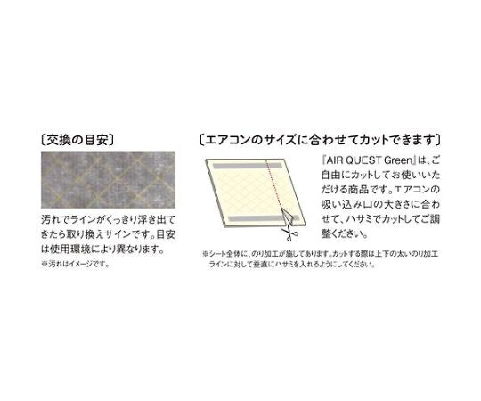 エアークエスト グリーン 57×57 2枚入 AQG1-01-01 1袋(2枚入)