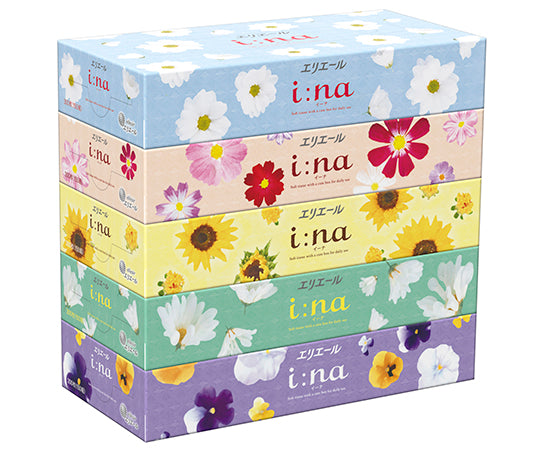 Elleair i:na Tissue 150W5P 5 boxes x 12 packs 21001219 1 case (5 boxes x 12 packs)