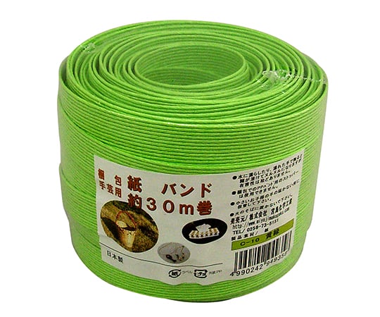 Paper band for packaging and handicrafts, yellow-green, 15.5mm x 30m, C10, 1 roll