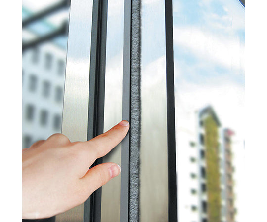 高級平板タイプ すき間ブラシシール シルバー 10×10mm×3m SB200GY 1巻