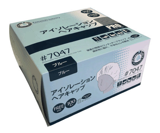 부직포 아이솔레이션 헤어 캡 100장입 블루 7047 1상자(100장입)