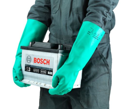 耐油・耐薬品ニトリル厚手手袋 アルファテック ソルベックス 37-165 Mサイズ 37-165-8 1双