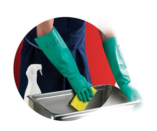 Solvent-resistant work gloves Alphatec Solvex thick long 37-185 M size 37-185-8 1 pair