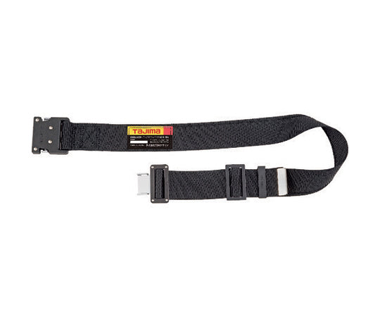 Waist belt, aluminum one-touch black buckle, curved, black, medium size, BWBCM125-BK, 1 piece
