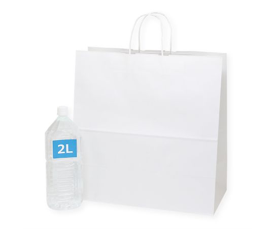 Paper bag for carrying 25 Charm Bag 45-1 Bleached white plain 50 pieces 003297001 1 pack (50 pieces)