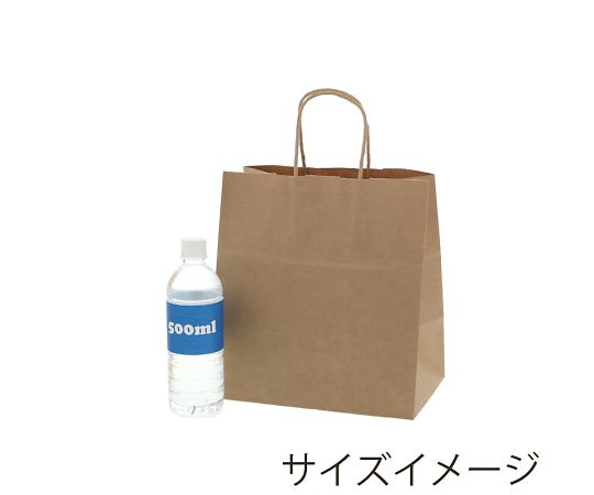 手提げ紙袋 25チャームバッグ 26-18 未晒無地 50枚 003267102 1パック(50枚入)