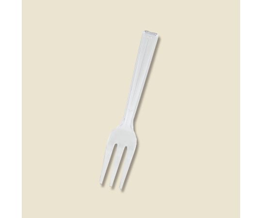 プラスチックフォーク 12cm 単袋 透明 100本 004513012 1袋(100本入)