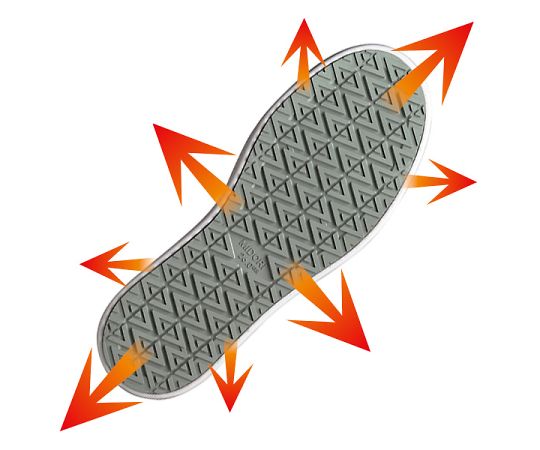 Ultra-slip resistant work shoes High Grip The Force White 25.0cm NHF-700-W-25.0 1 pair