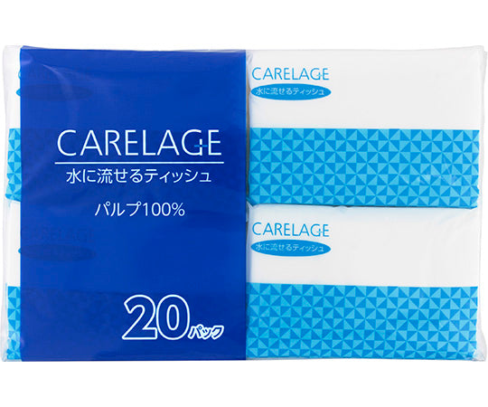 물에 흘릴 수 있는 포켓 티슈 10 W 20 P 1봉(20개입) CARELAGE 1봉(20개입)