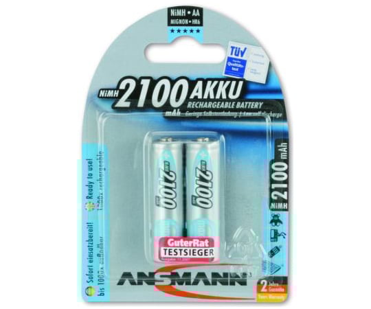충전식 AA 배터리 니켈 수소 1.2V 2100mAh 1봉(2개입) 5030992 1봉(2개입)