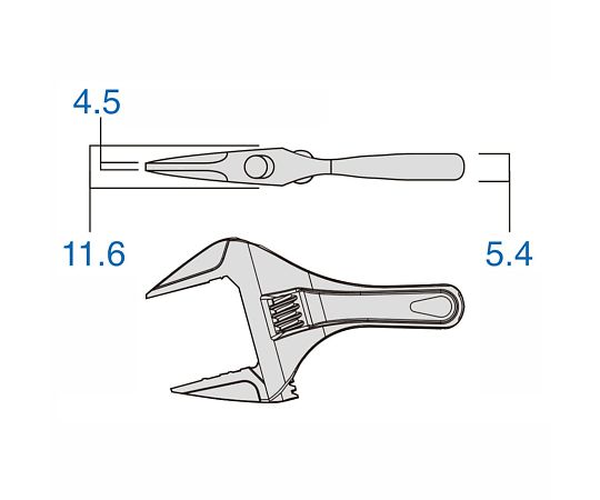 라이트 쇼트 원숭이(흑금·그립 첨부) 118 mm FLS-28-BG 1개