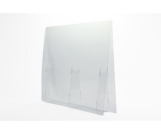 Splash-proof transparent lightweight partition, large, 0.5mm thick, H500 x W610 x D100mm, 51077, 1 piece