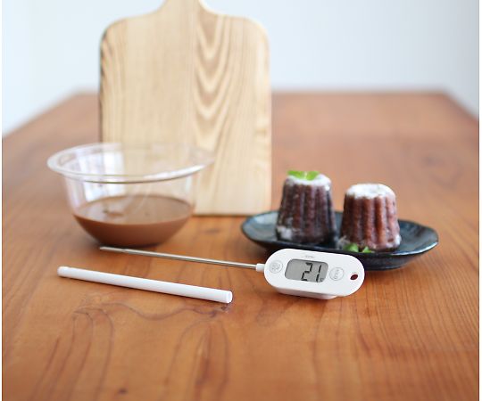 Waterproof cooking thermometer, white, O-280WT, 1 piece