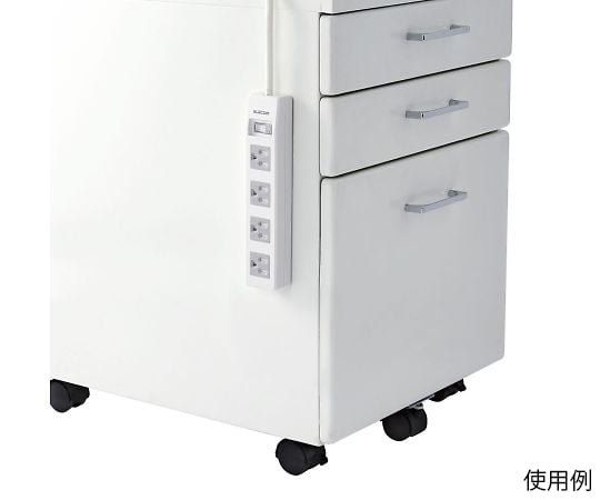 Tap 3P4 outlets 2P sockets with central switch, magnet and dust shutter, 1m, RoHS compliant T-T09-3410WH/RS 1 piece