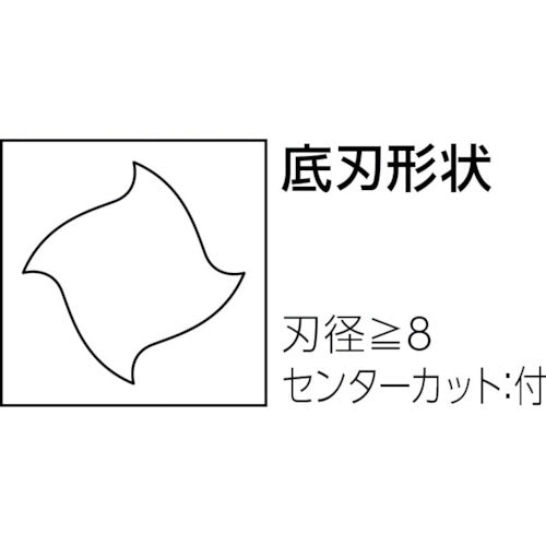 京セラ 4枚刃ソリッドエンドミル ピンカド 4FESM 4FESM120-260-12 1 本