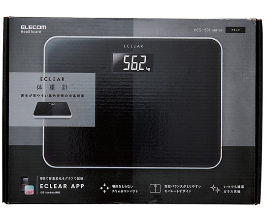 ECLEAR Body Scale Black HCS-S01BK 1 piece