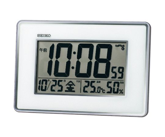 고정밀도 온도 습도 표시 부착 전파 시계 SQ443S 1개