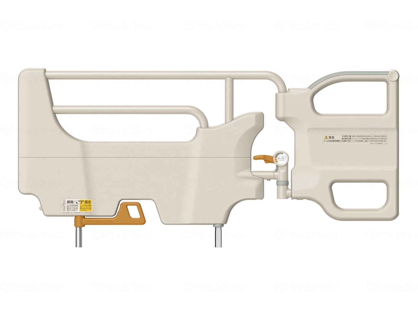 Paramount Bed Swing Arm Care Bar KS-099A White Ivory
