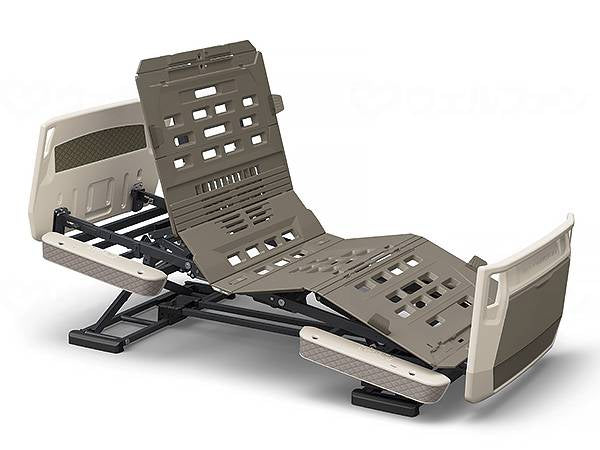 Paramount Bed Rakusho Plus H-leg Laclea 3-motion OP Grey/B Moss Green 91cm wide