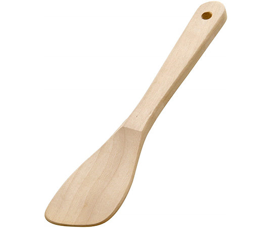Small wooden cooking spatula, thick, angled, 260mm, 1 piece