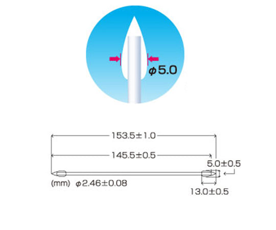 φ5.0x153.5mm 공업용 면봉(100개) 양면 EA109DY-21 1봉(100개입)